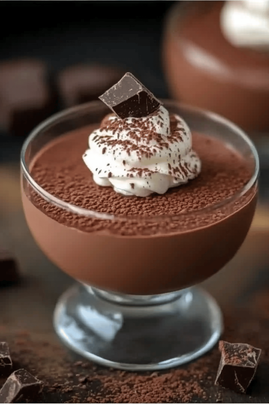 Mousse au Chocolat Facile au Thermomix Final Dish Presentation