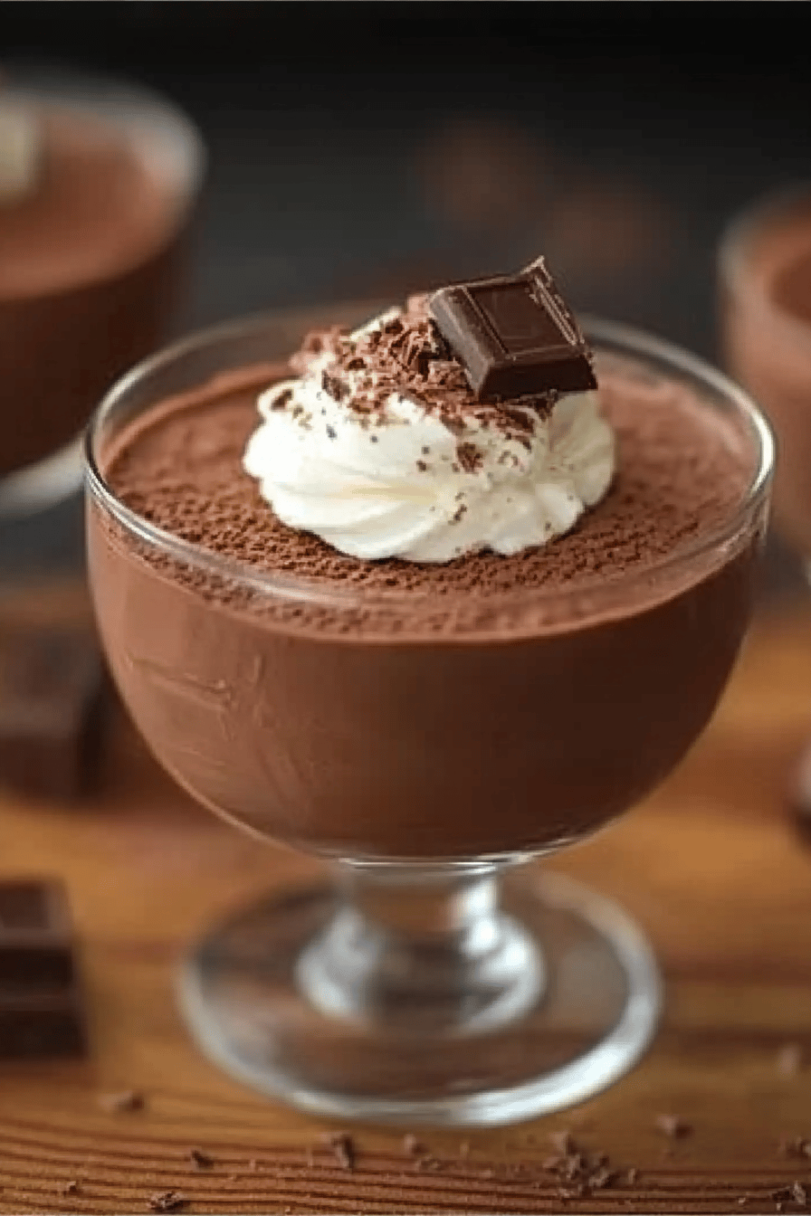Mousse au Chocolat Facile au Thermomix Final Dish Presentation