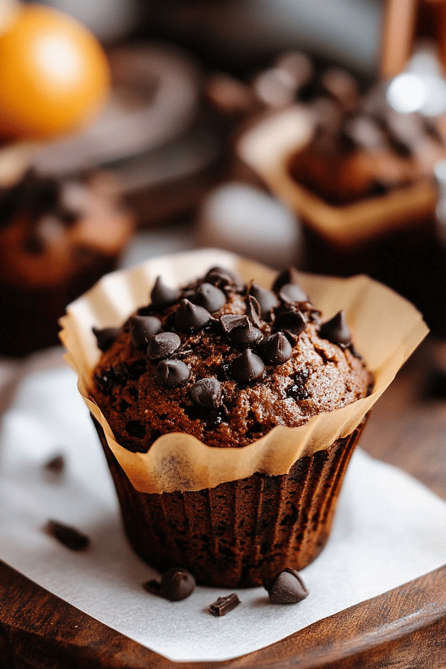 Muffins Chocolat-Orange-Vanille Final Dish Presentation