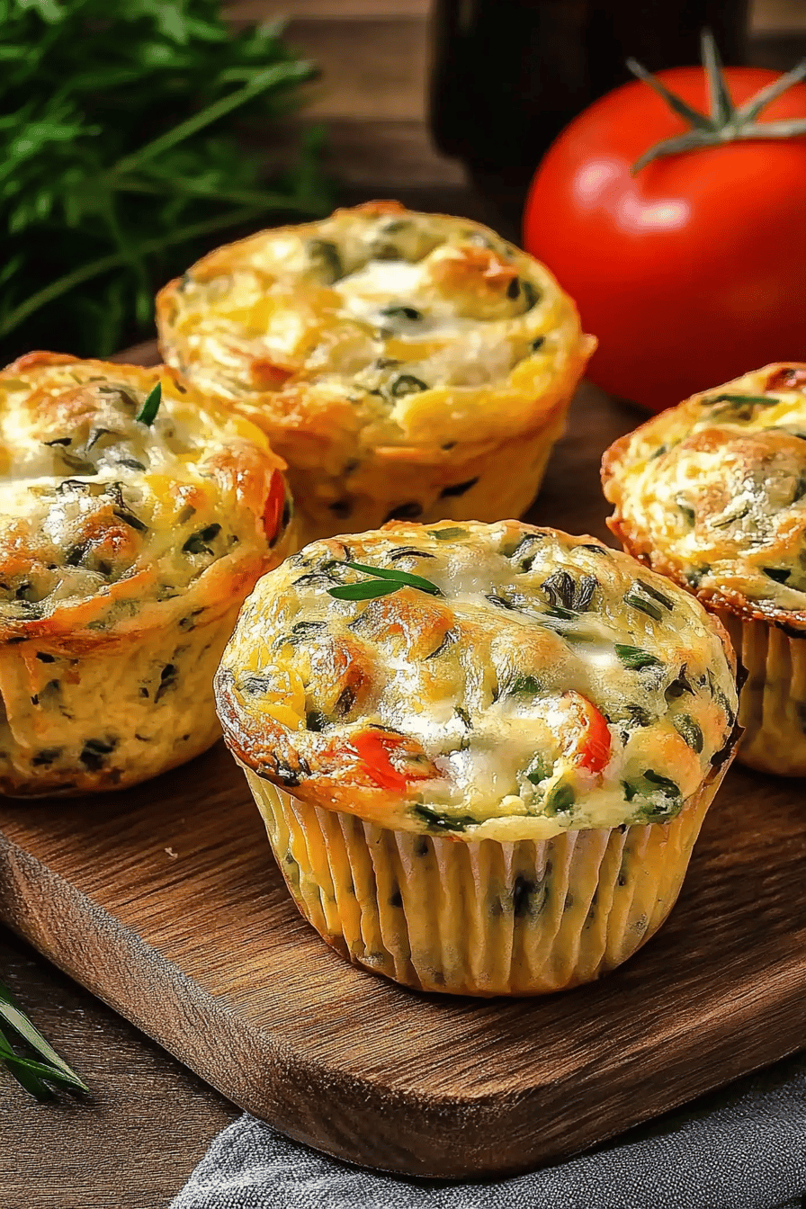 Muffins Légumes, Œuf et Chèvre Faciles Final Dish Presentation