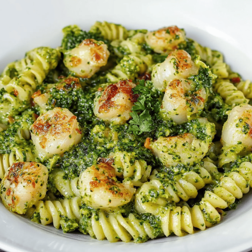 Pâtes Crème de Brocoli et Crevettes