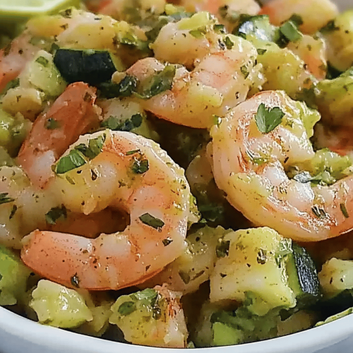 Poêlée Crevettes et Courgettes Facile