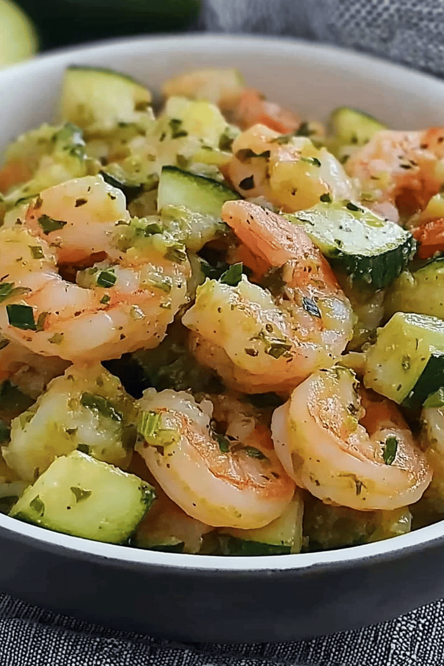 Poêlée Crevettes et Courgettes Facile ingredients