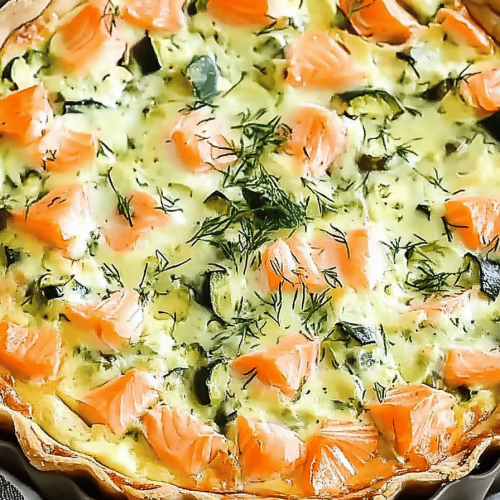 Quiche Courgettes et Saumon Facile