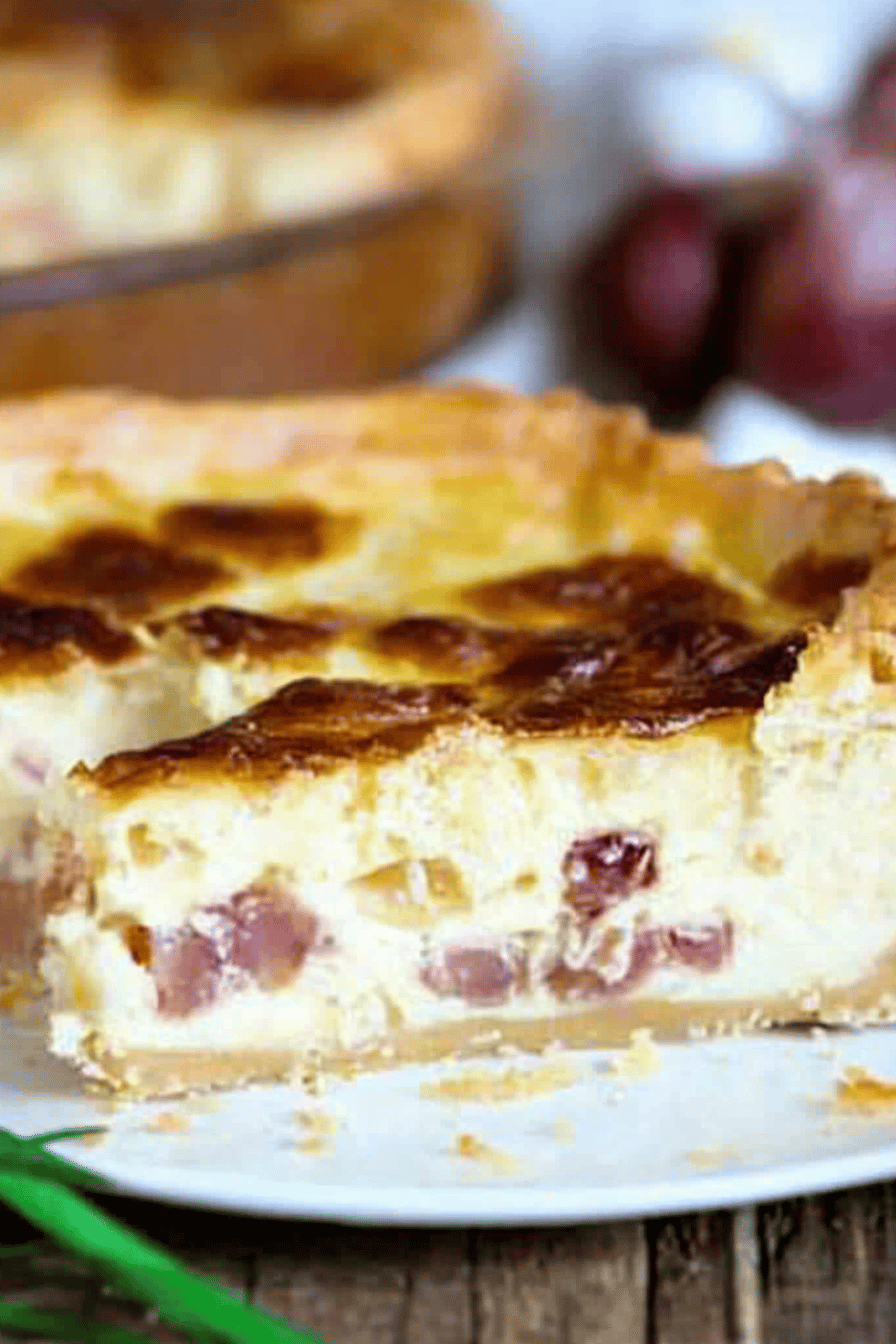 Quiche Lorraine légère sans crème Final Dish Presentation