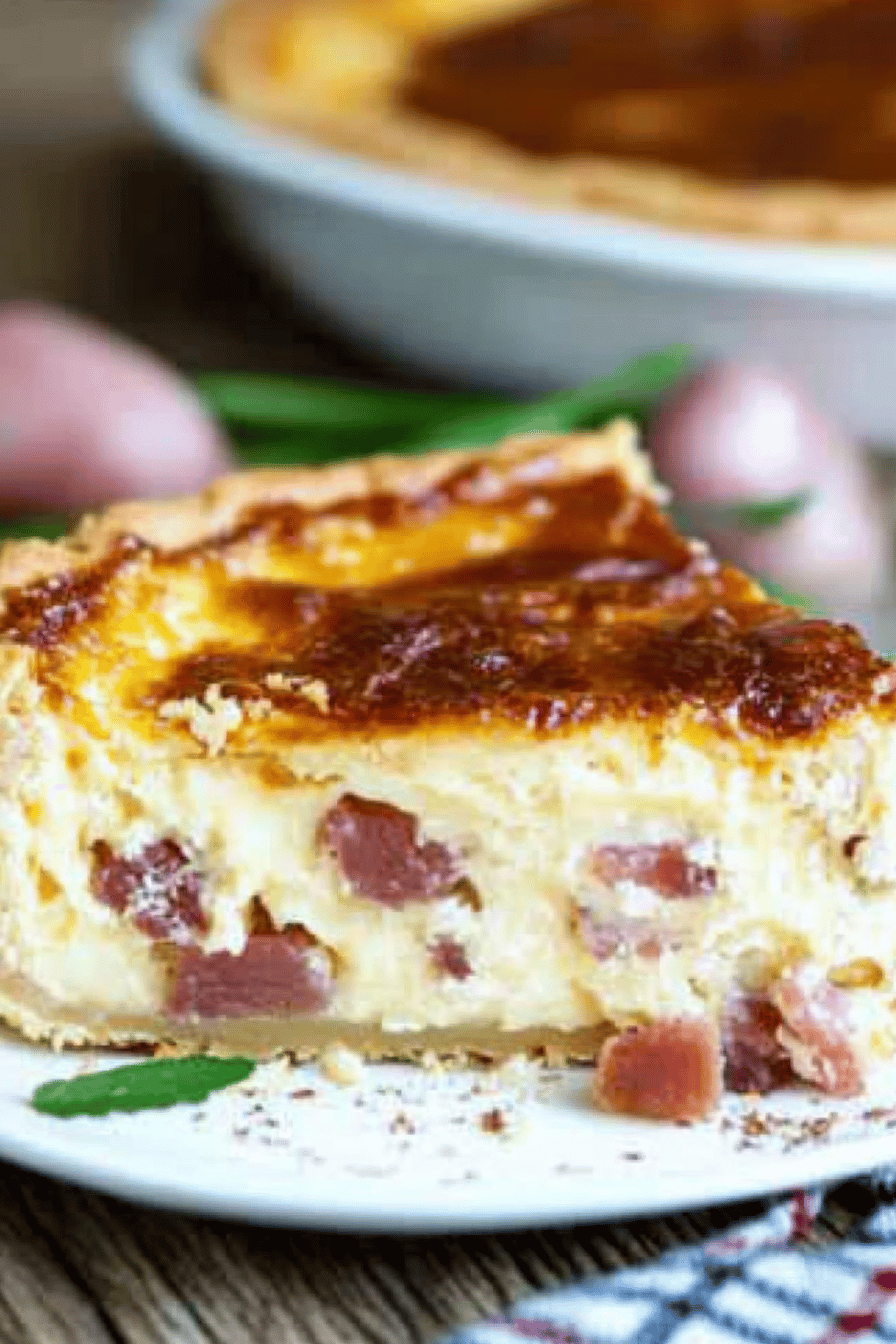 Quiche Lorraine légère sans crème Final Dish Presentation