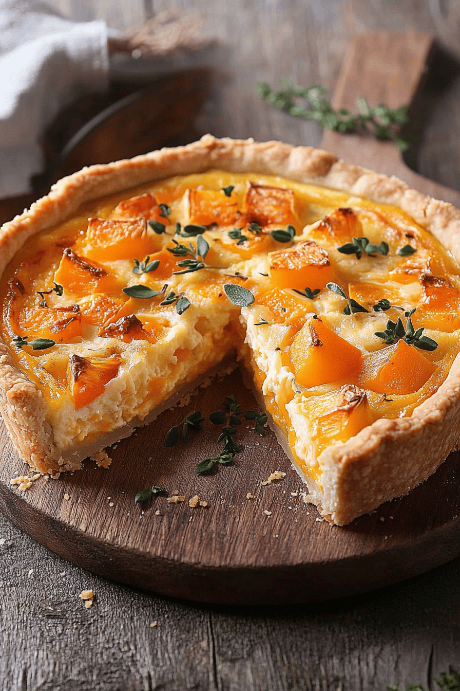 Quiche au potimarron gourmande et facile Final Dish Presentation