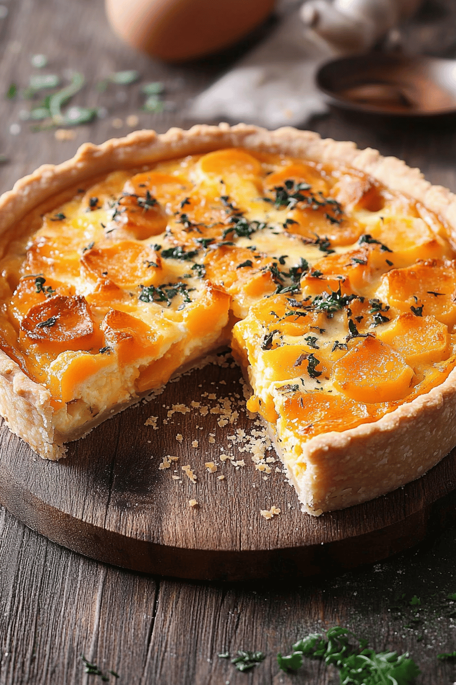 Quiche au potimarron gourmande et facile Final Dish Presentation