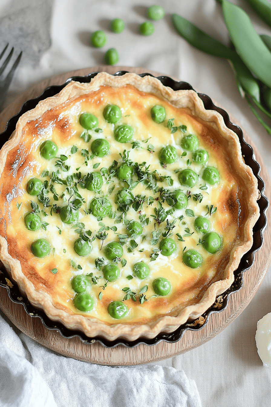 Quiche aux Petits Pois et Feta: Recette Printanière ingredients
