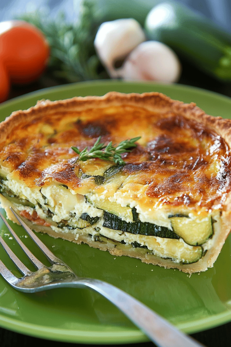 Quiche facile aux courgettes et thon Final Dish Presentation
