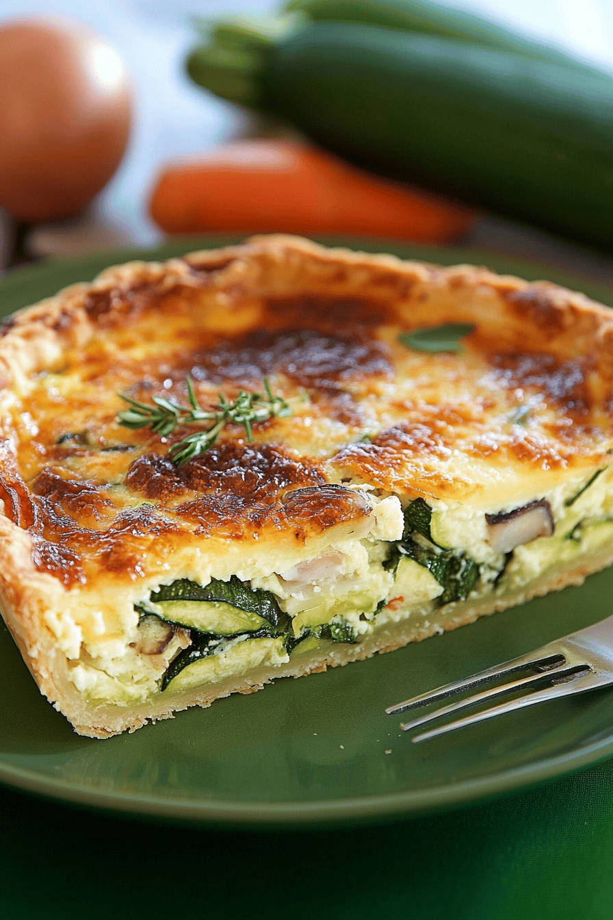 Quiche facile aux courgettes et thon Final Dish Presentation