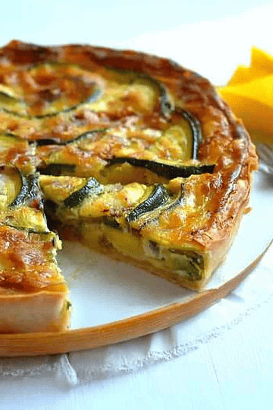 Quiche légère courgettes et thon Final Dish Presentation