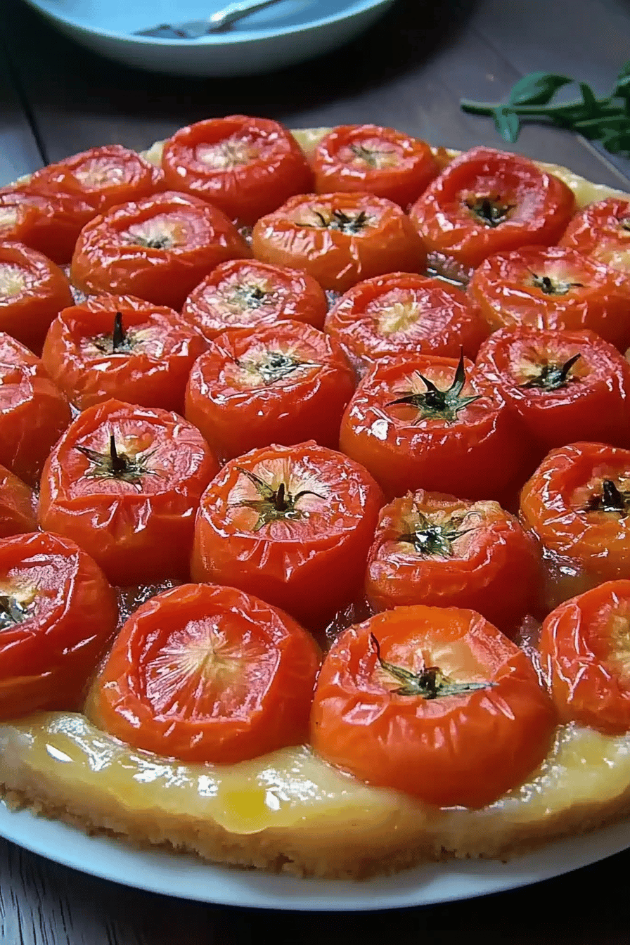 Recette Facile : Tarte Tatin aux Tomates Final Dish Presentation