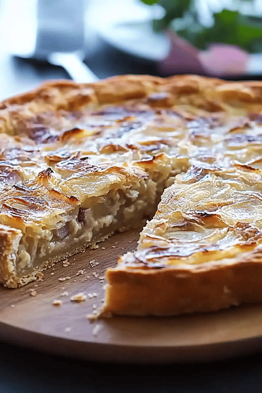 Recette Tarte aux Oignons et Béchamel au Thermomix Final Dish Presentation