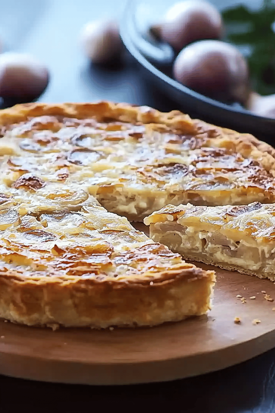 Recette Tarte aux Oignons et Béchamel au Thermomix Final Dish Presentation