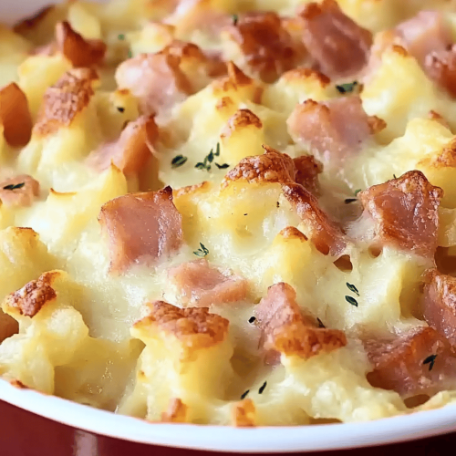 Recette facile : Gratin de chou-fleur et jambon