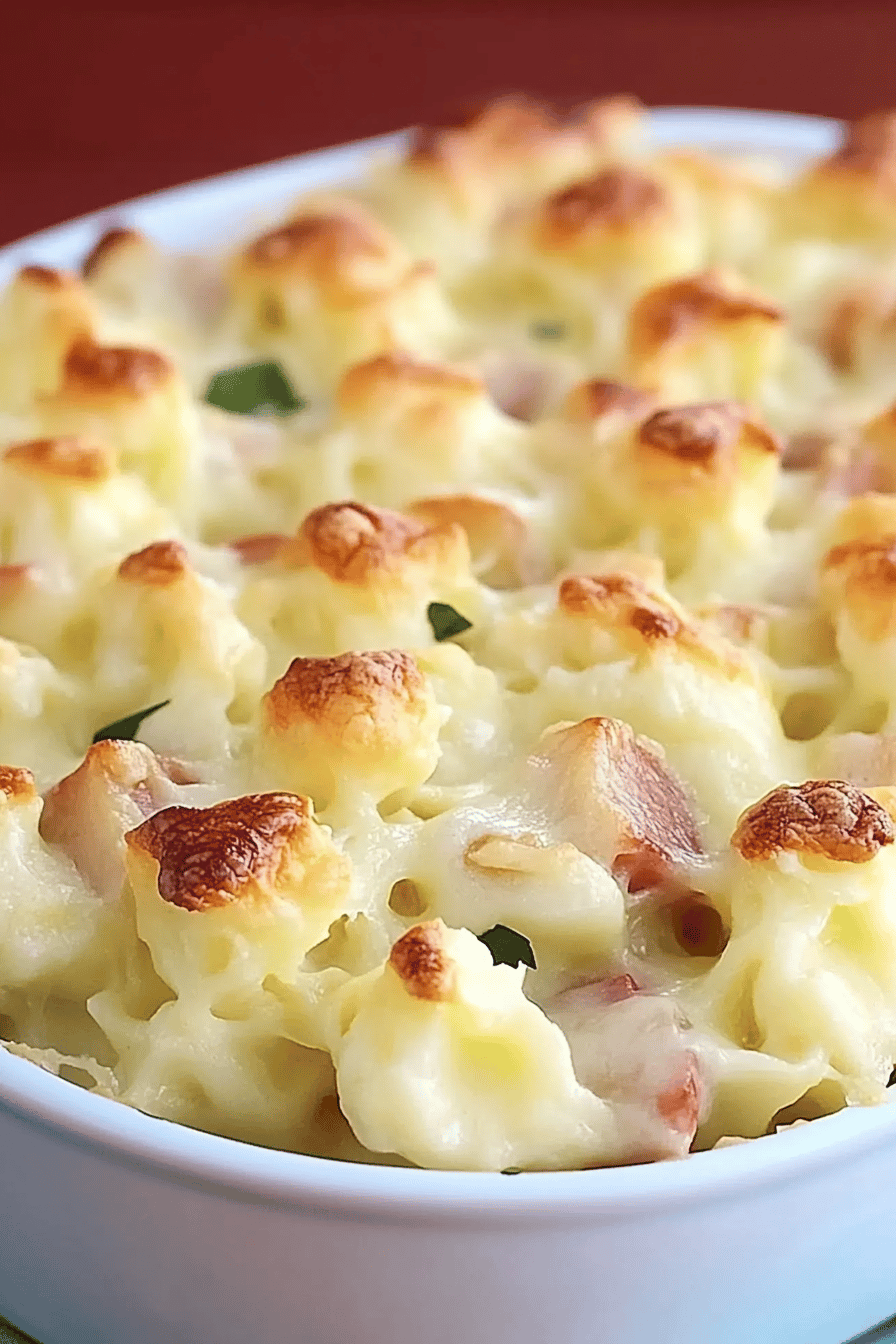 Recette facile : Gratin de chou-fleur et jambon ingredients