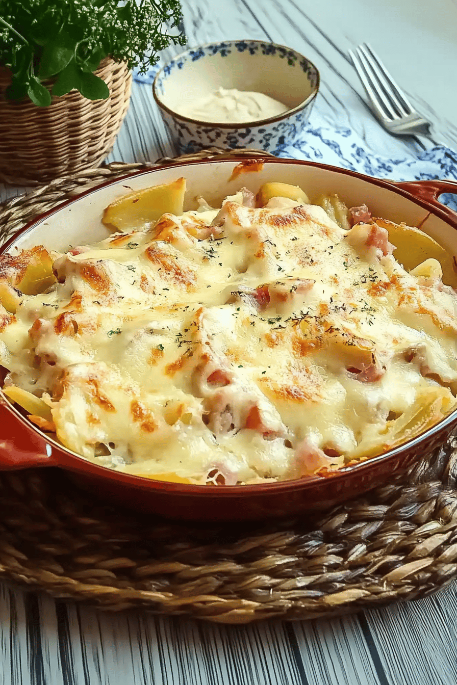 Recette facile : Tartiflette légère variée Final Dish Presentation