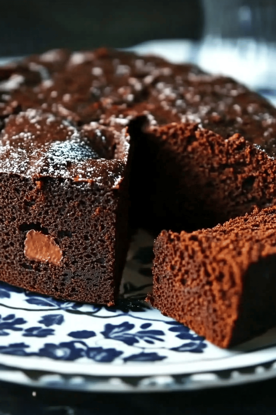 Recette facile de cake fondant au chocolat au Thermomix Final Dish Presentation