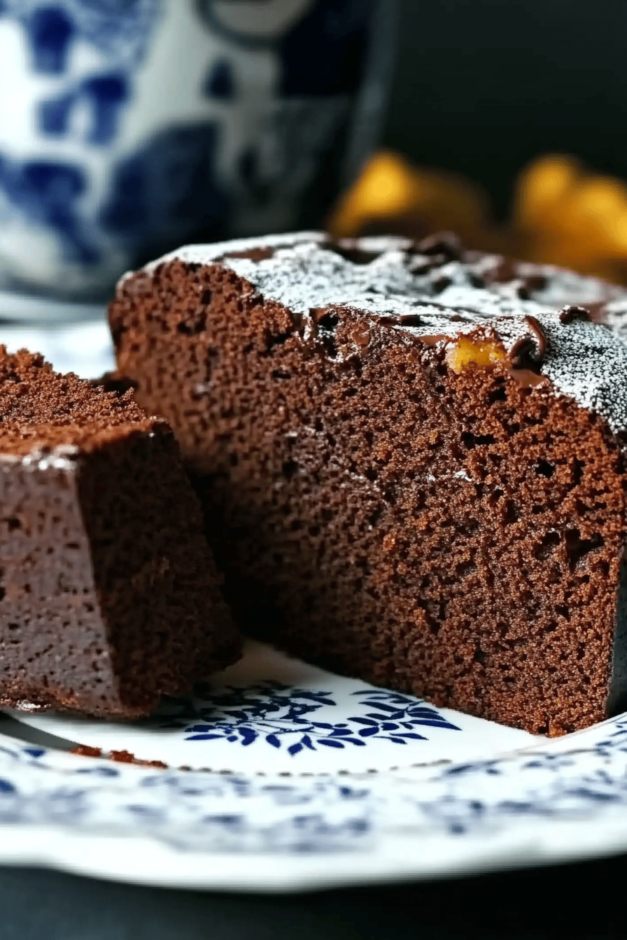Recette facile de cake fondant au chocolat au Thermomix Final Dish Presentation