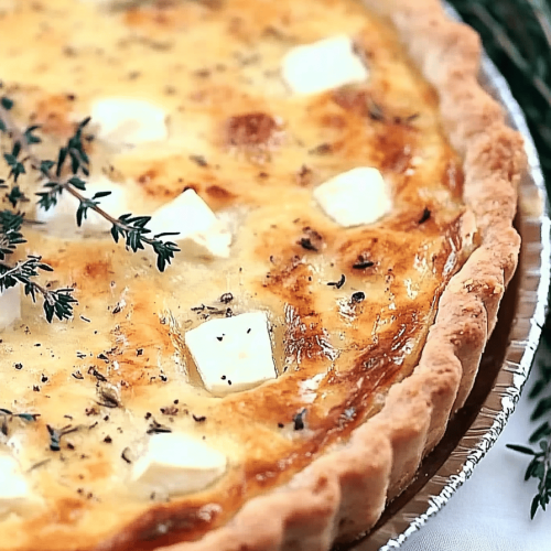 Recette facile de tarte au poulet, chèvre et miel