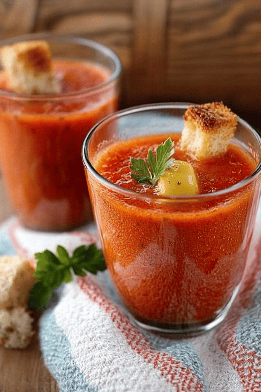Recette rapide de gaspacho au Thermomix ingredients