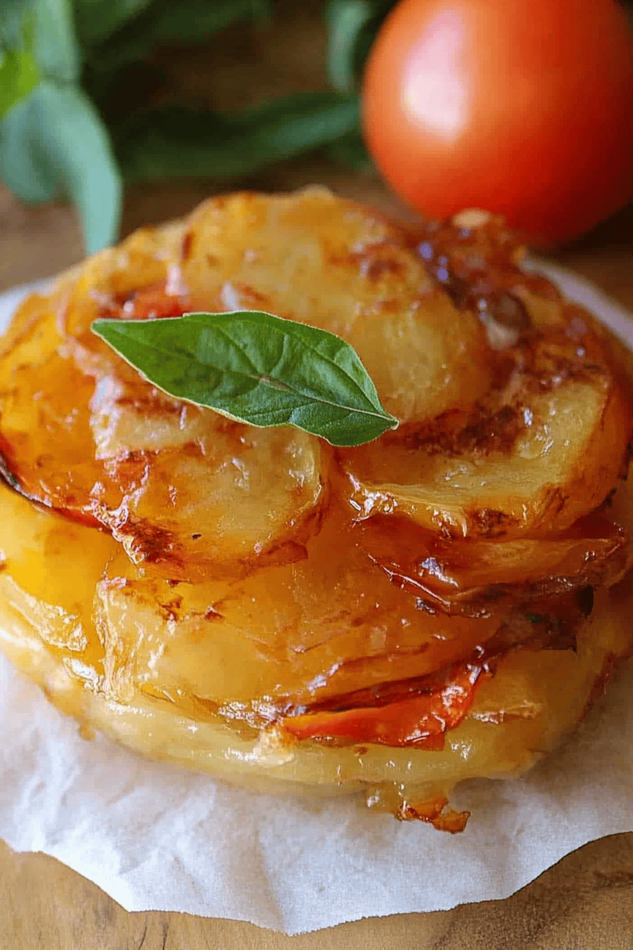 Recette simple : Tarte aux pommes de terre, oignons et tomates ingredients