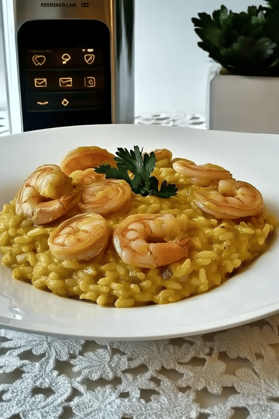 Risotto aux crevettes et curry au Thermomix ingredients