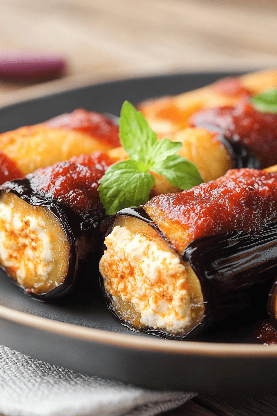 Roulés d'aubergines à la ricotta ingredients