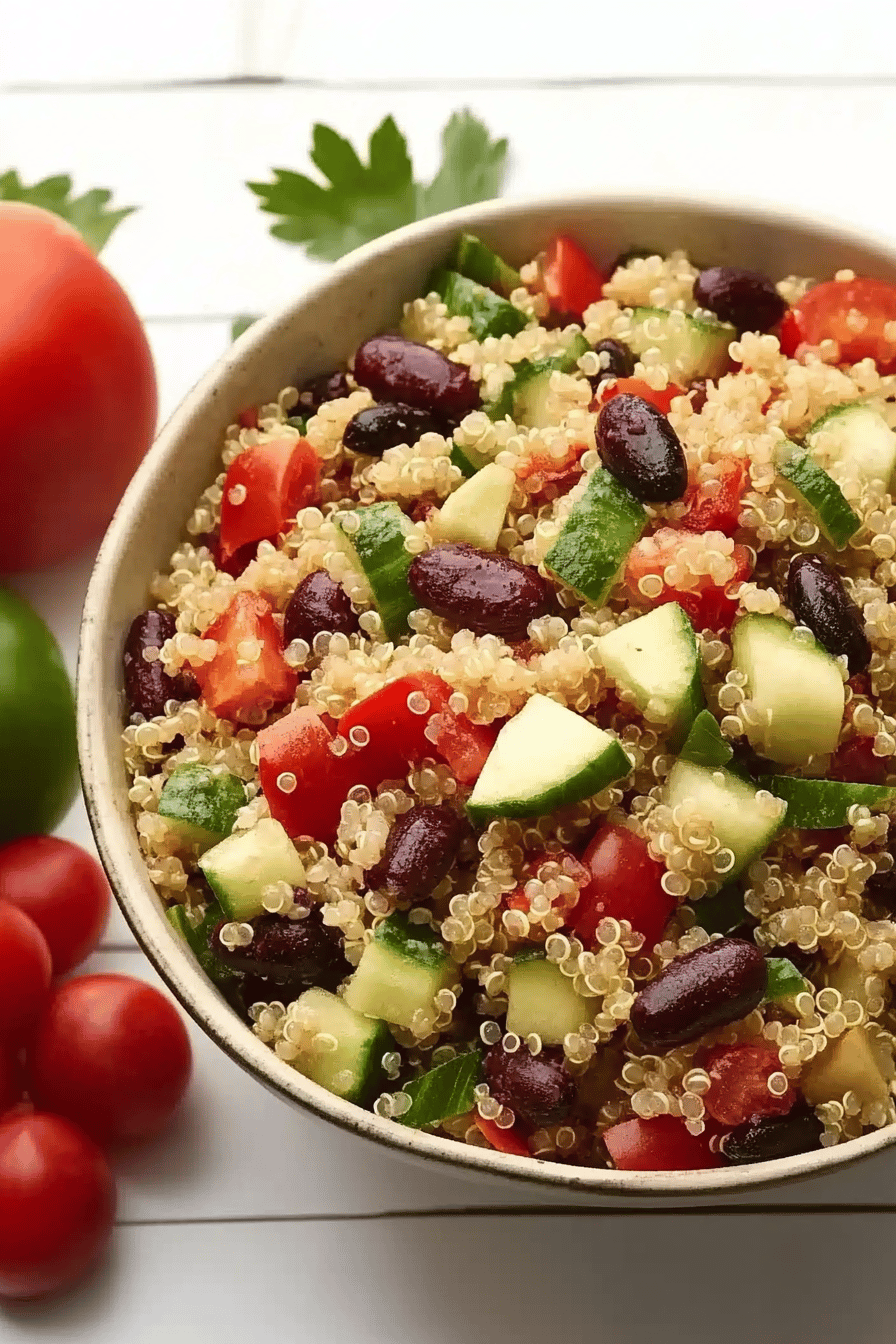 Salade Quinoa Saine et Facile Final Dish Presentation