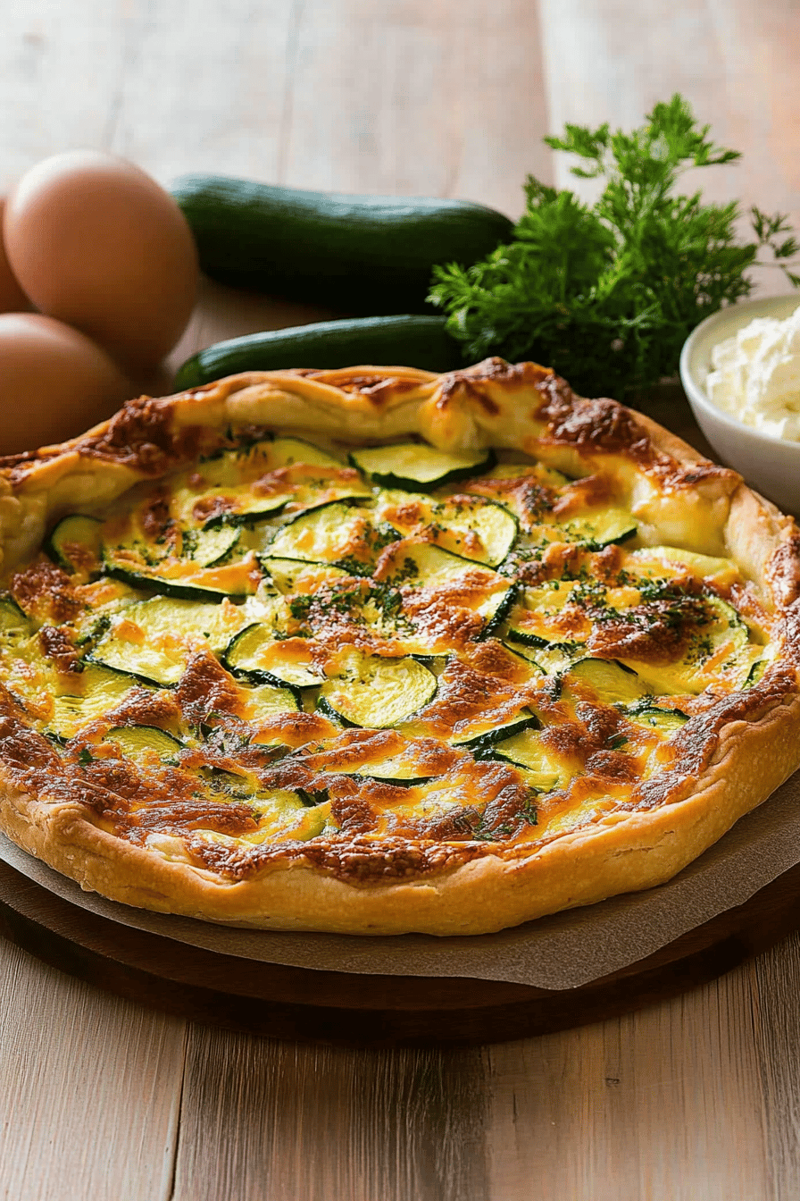 Tarte Facile Courgettes, Saumon et Ricotta Final Dish Presentation