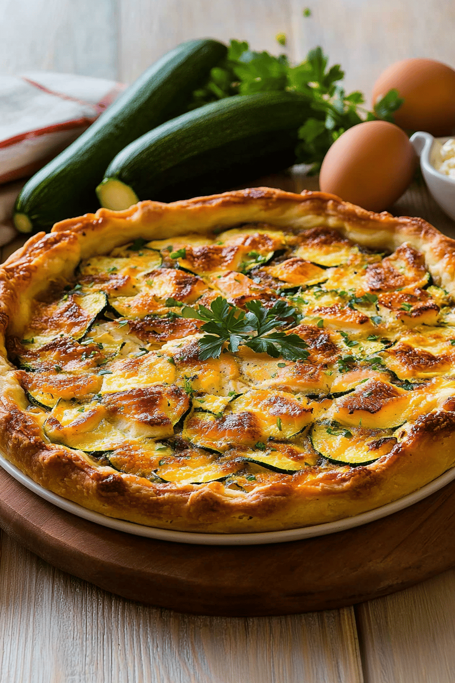 Tarte Facile Courgettes, Saumon et Ricotta Final Dish Presentation