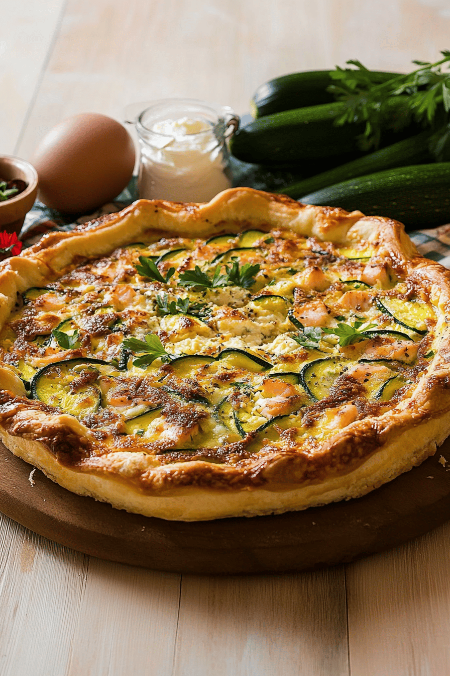 Tarte Facile Courgettes, Saumon et Ricotta ingredients
