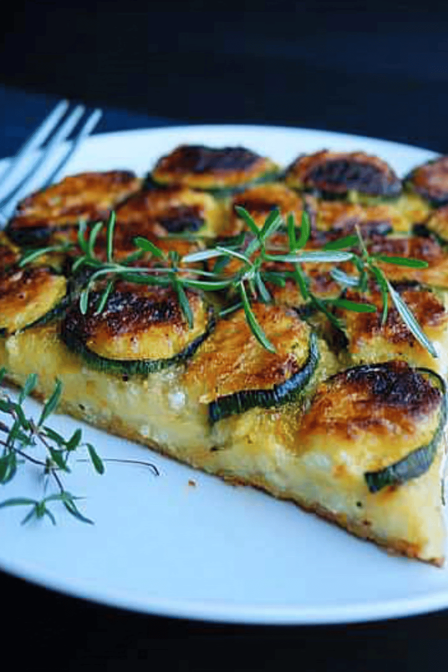 Tarte à la Polenta et Courgettes: Recette Simple et Savoureuse Final Dish Presentation