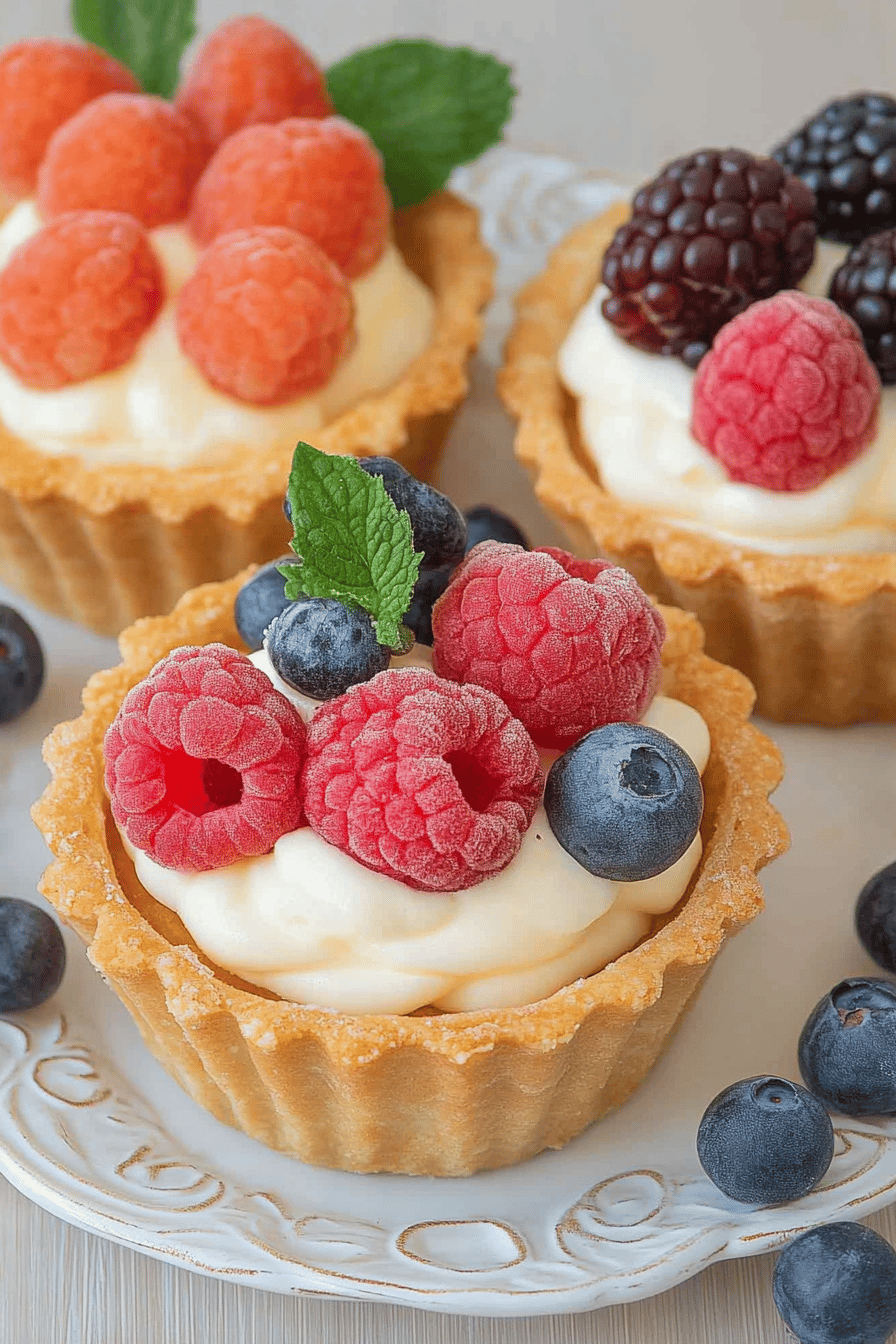 Tartelettes Crème et Fruits Faciles Final Dish Presentation