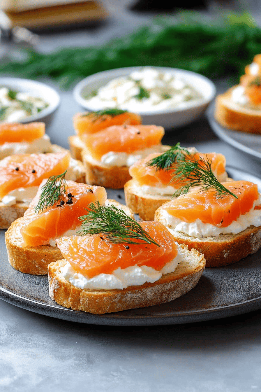 Toasts au saumon fumé et mascarpone ingredients