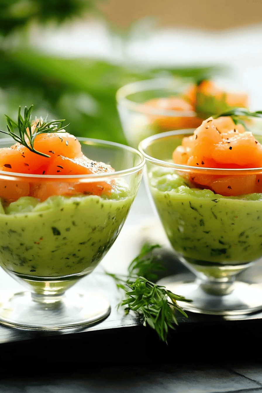 Verrines avocat-saumon délicieuses Final Dish Presentation