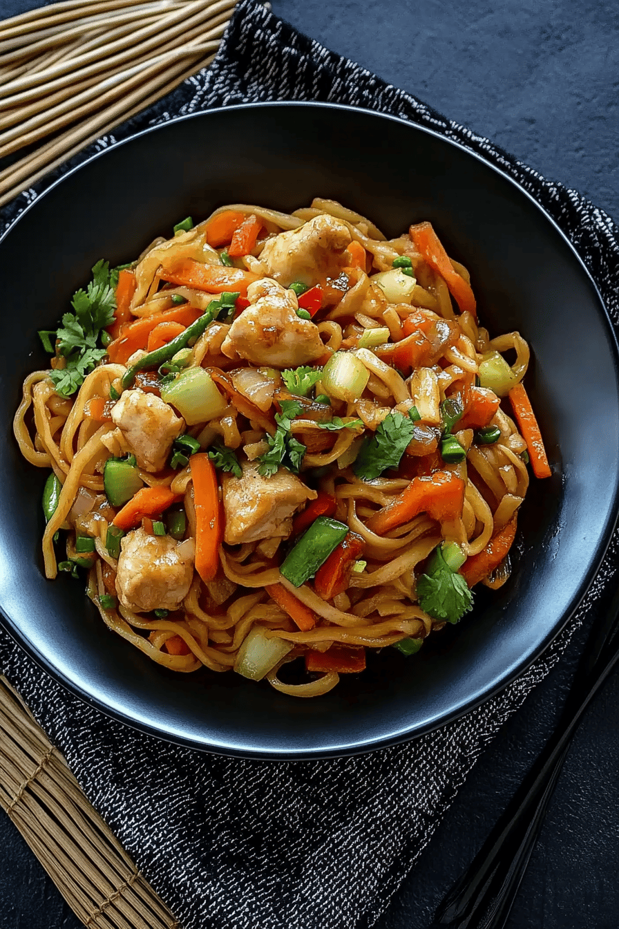 Wok de poulet aux légumes facile et savoureux Final Dish Presentation