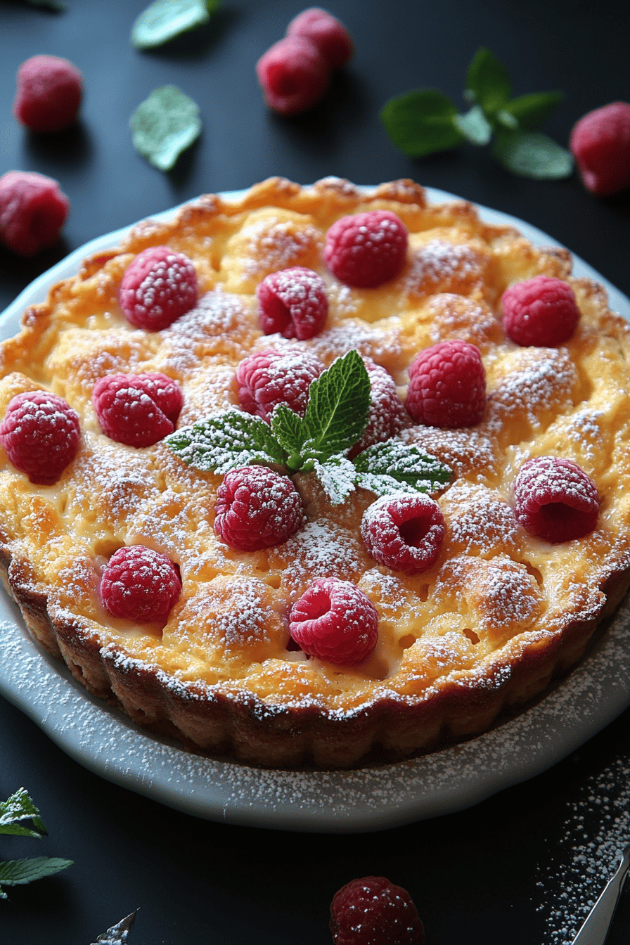 Clafoutis Pêche-Verveine Un Summer Dessert Delight Final Dish Presentation