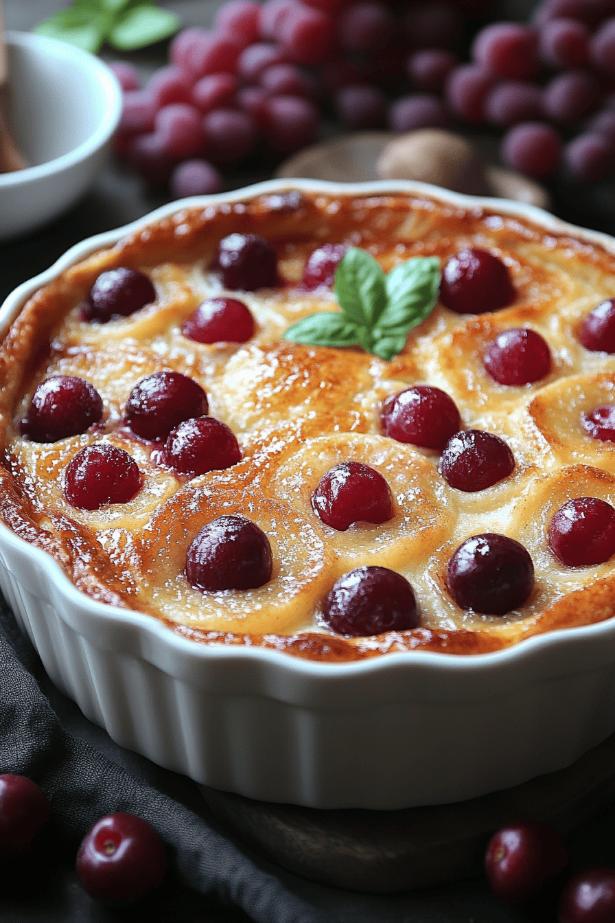 Clafoutis aux Mirabelles Dessert Fondant et Facile Final Dish Presentation
