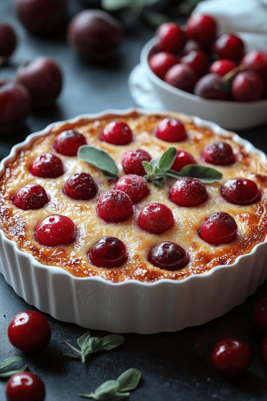 Clafoutis aux cerises un dessert estival exquis Final Dish Presentation