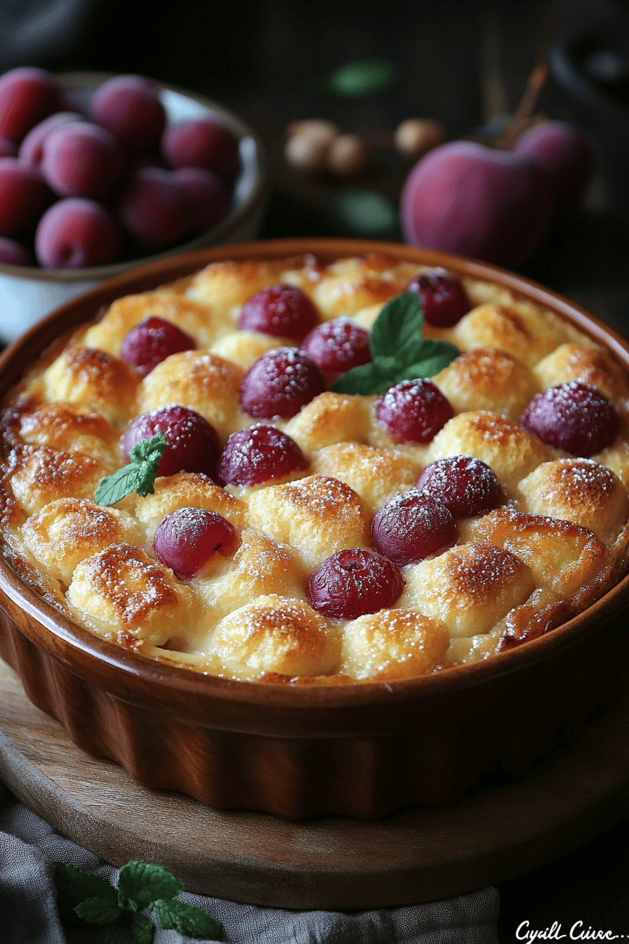 Clafoutis aux mirabelles façon Cyril Lignac
