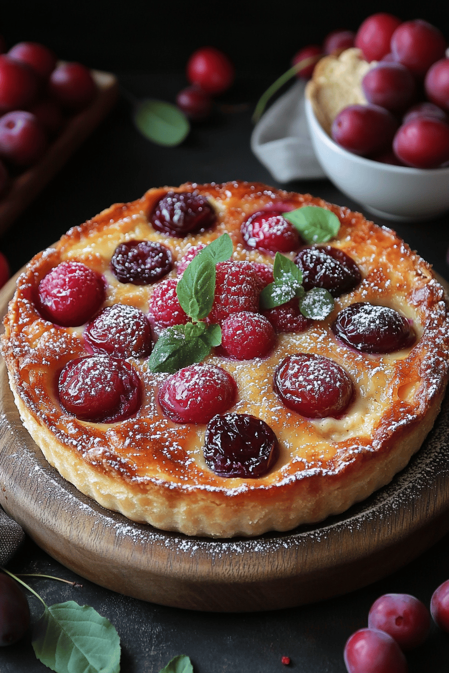 Clafoutis aux prunes et cannelle Dessert de rentrée ingredients