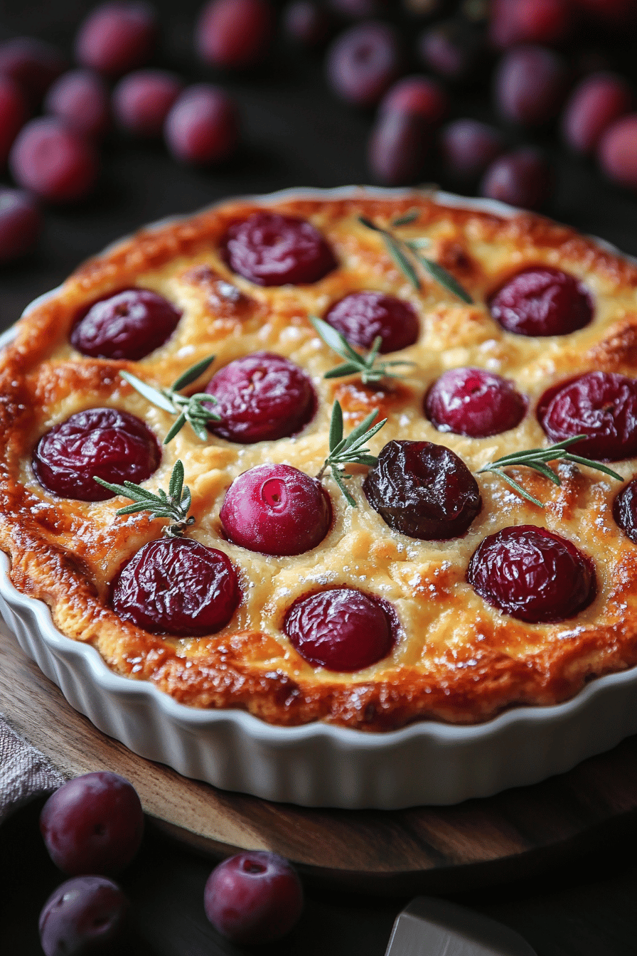 Clafoutis aux prunes et cannelle Dessert de rentrée