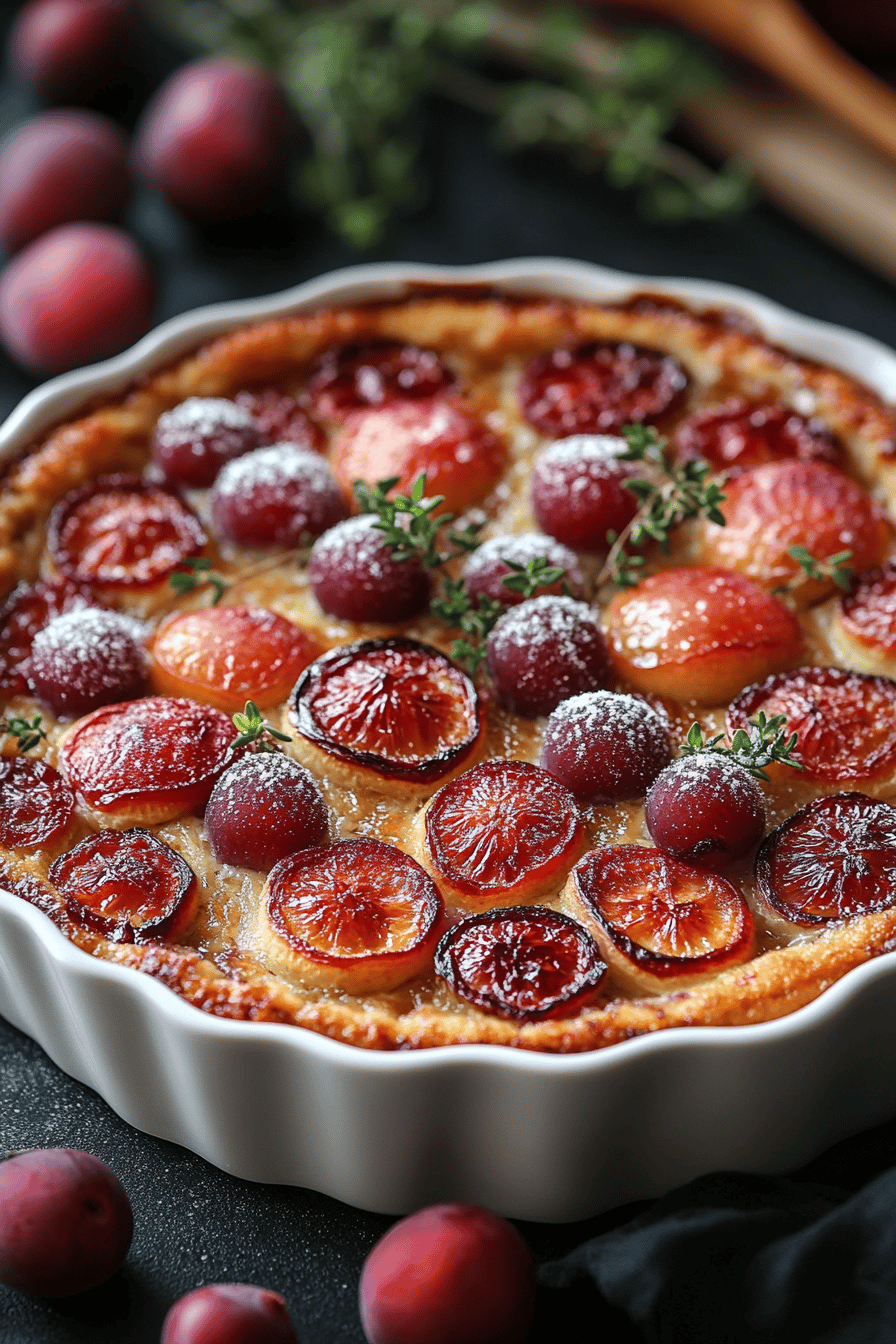 Clafoutis de figues au miel un dessert exquis de fin d'été ingredients