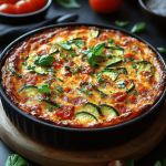 Clafoutis salé courgette-chorizo saveur du Sud garantie