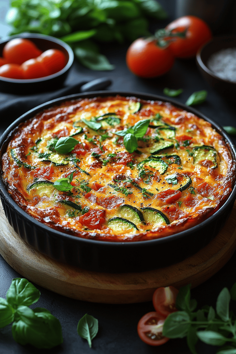 Clafoutis salé courgette-chorizo saveur du Sud garantie
