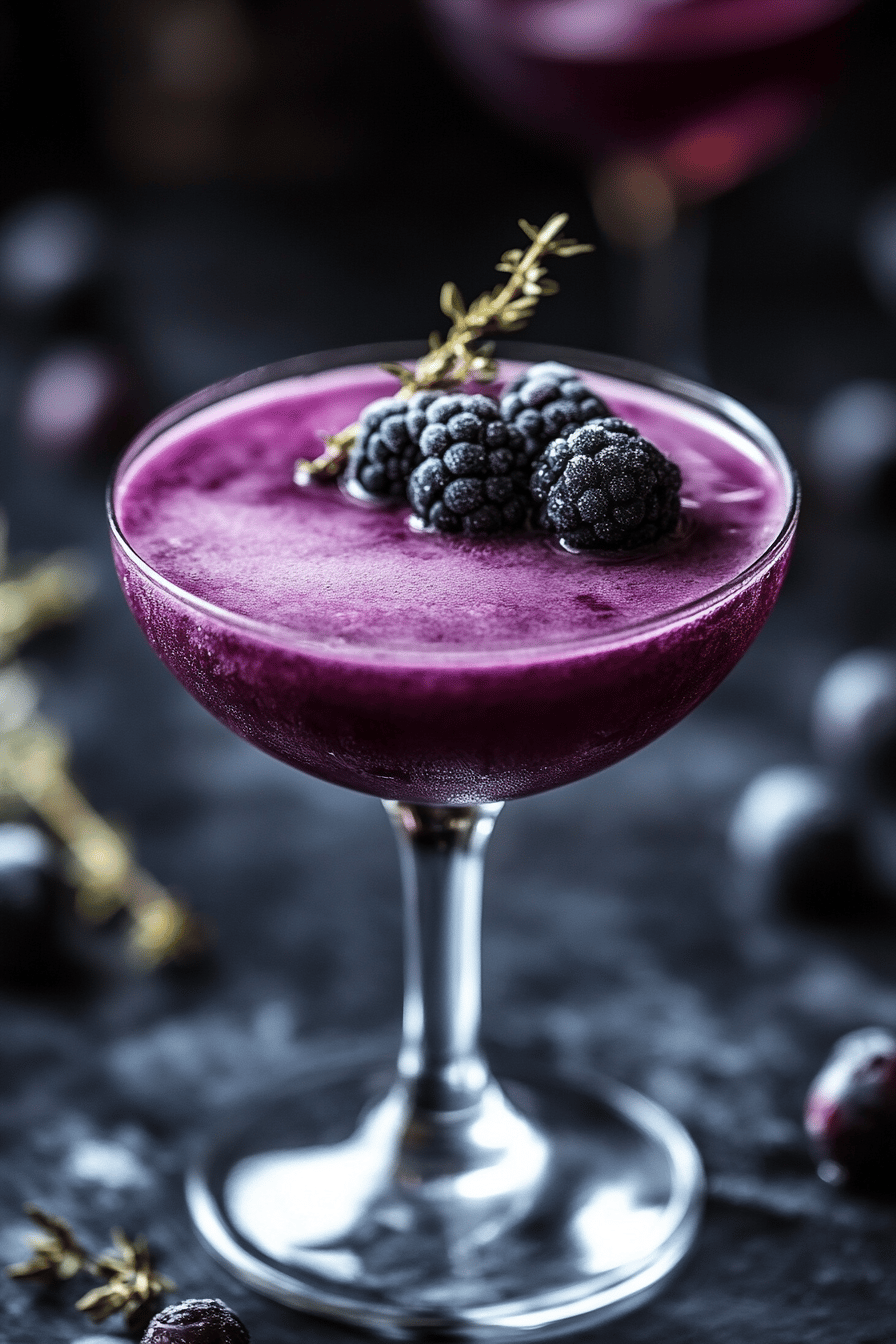 Cocktail Crème de Cassis Rapide et Savoureux Final Dish Presentation