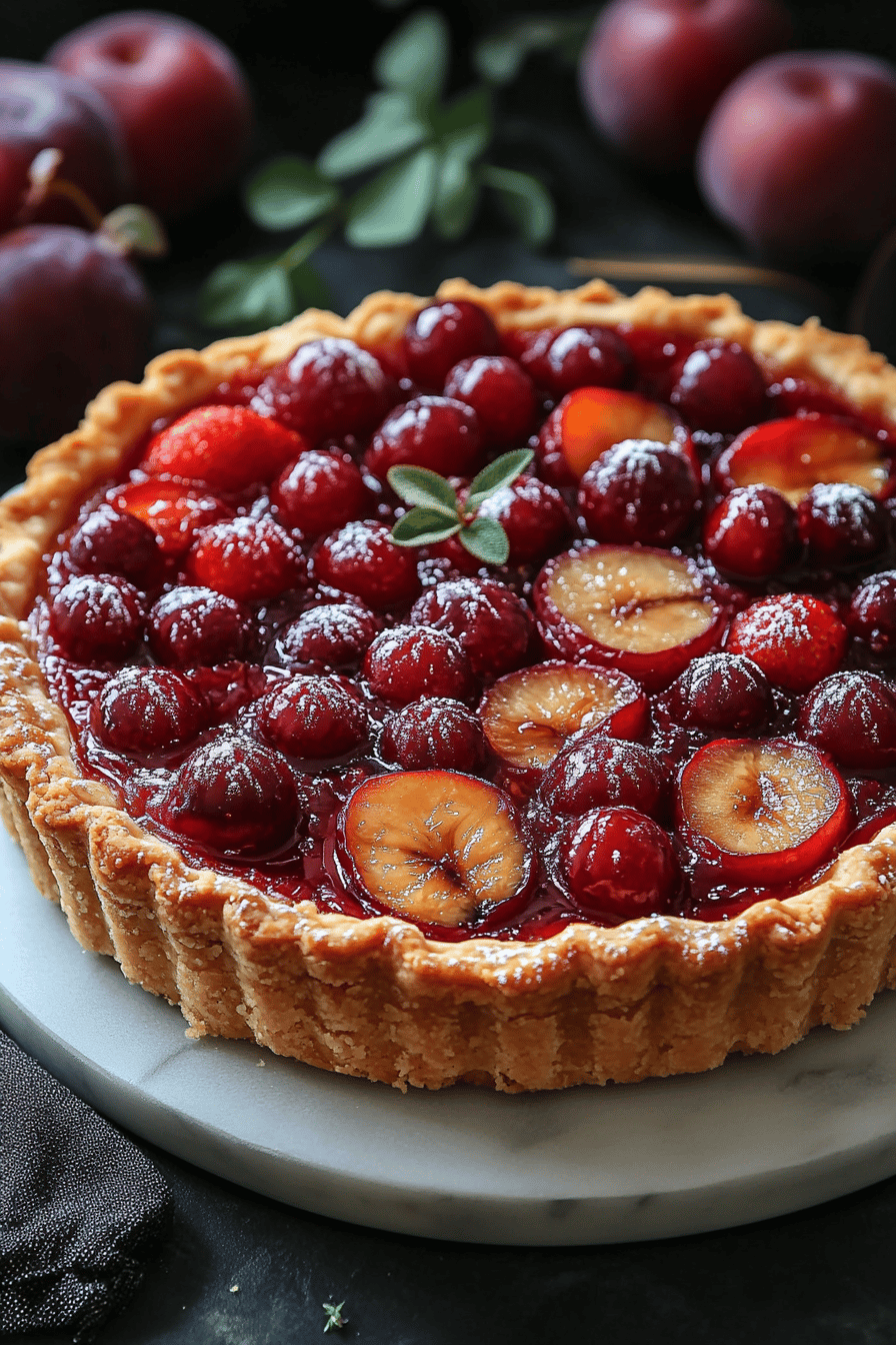 Délicieuse Tarte Prunes-Amandes ingredients