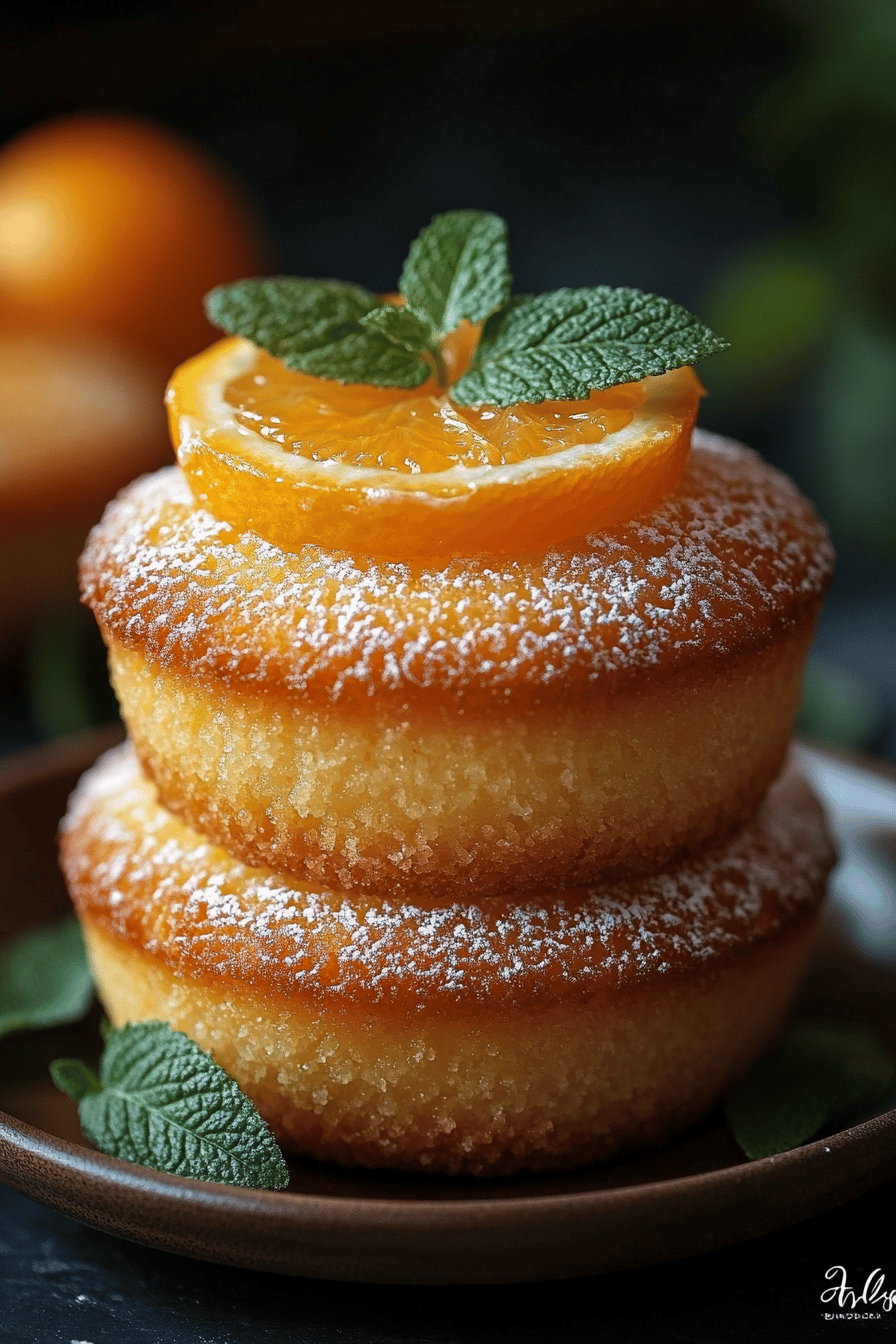 Financiers à l'Orange Gourmandise Tendre et Délicieuse Final Dish Presentation